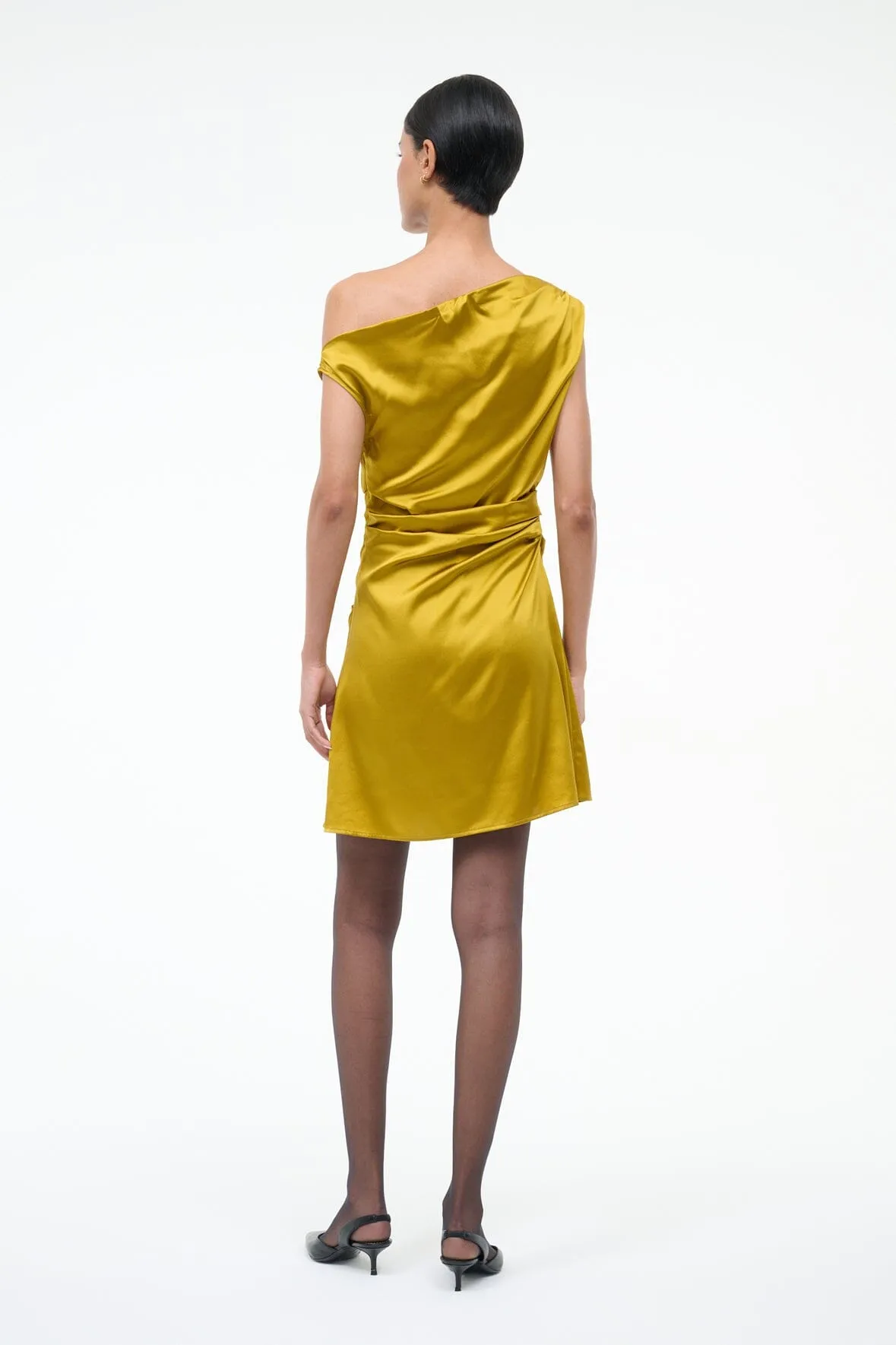 MINI PHARE SILK DRESS | TURMERIC sold by STAUD product image thumbnail 3