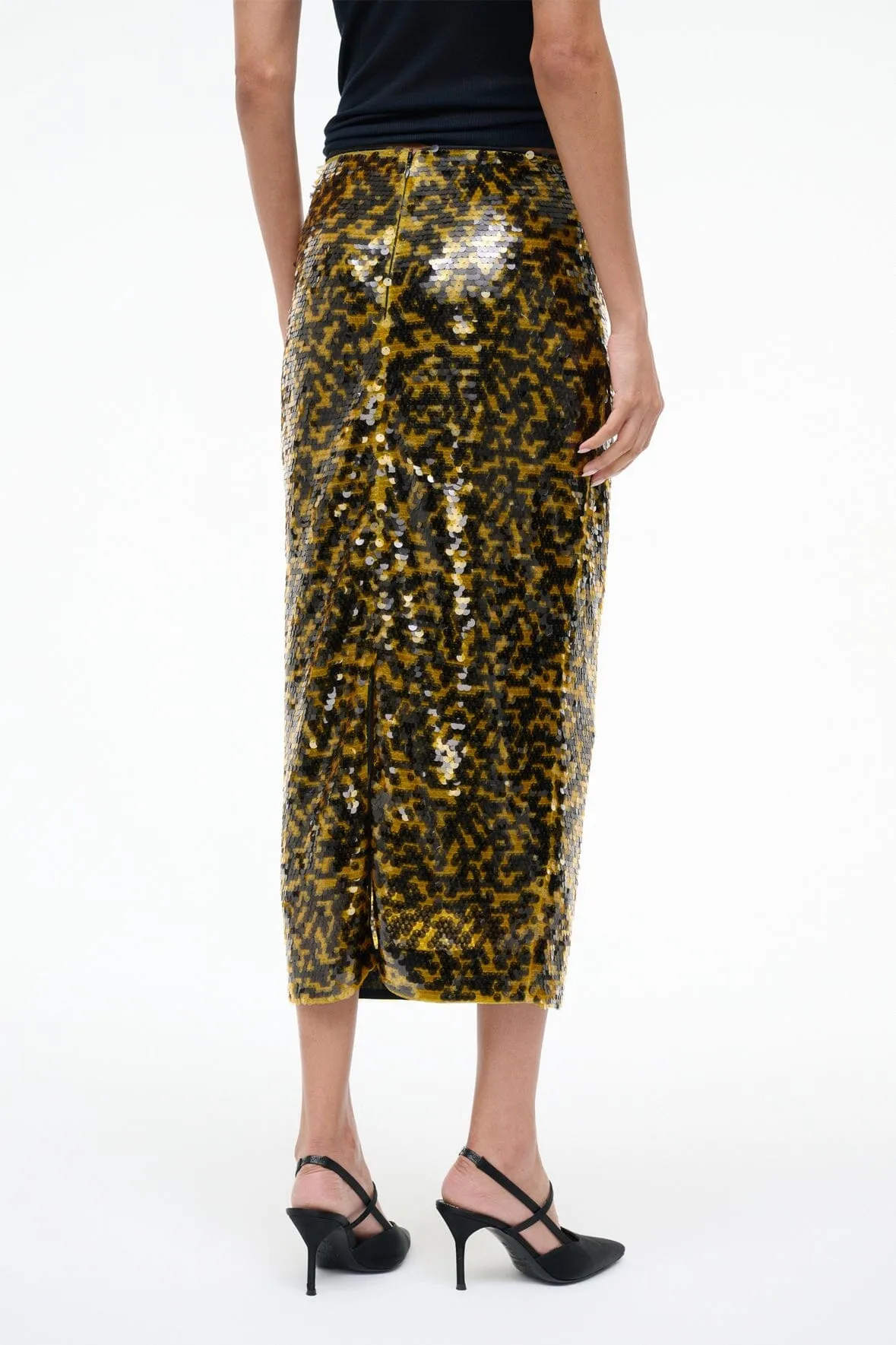 CIARA SKIRT | TURMERIC BLACK sold by STAUD product image thumbnail 4