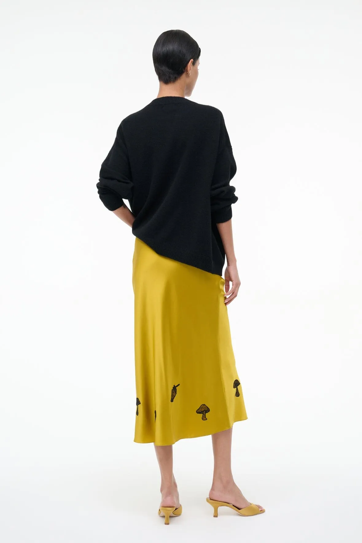 KIN SILK SKIRT | TURMERIC sold by STAUD product image thumbnail 3