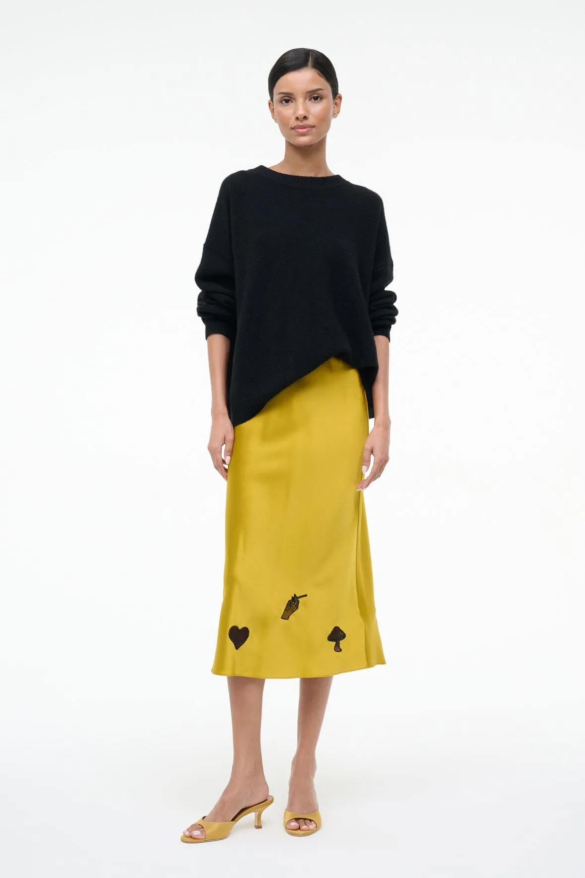 KIN SILK SKIRT | TURMERIC sold by STAUD product image thumbnail 5