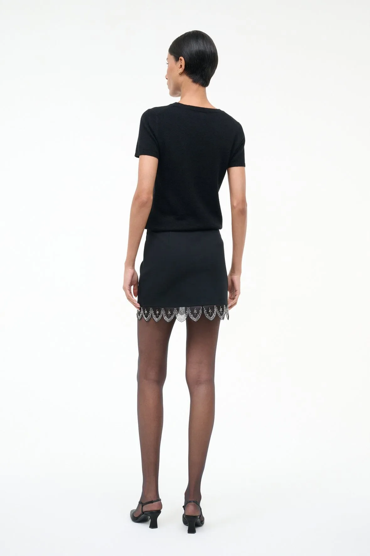 TIARA SKIRT | BLACK sold by STAUD product image thumbnail 3
