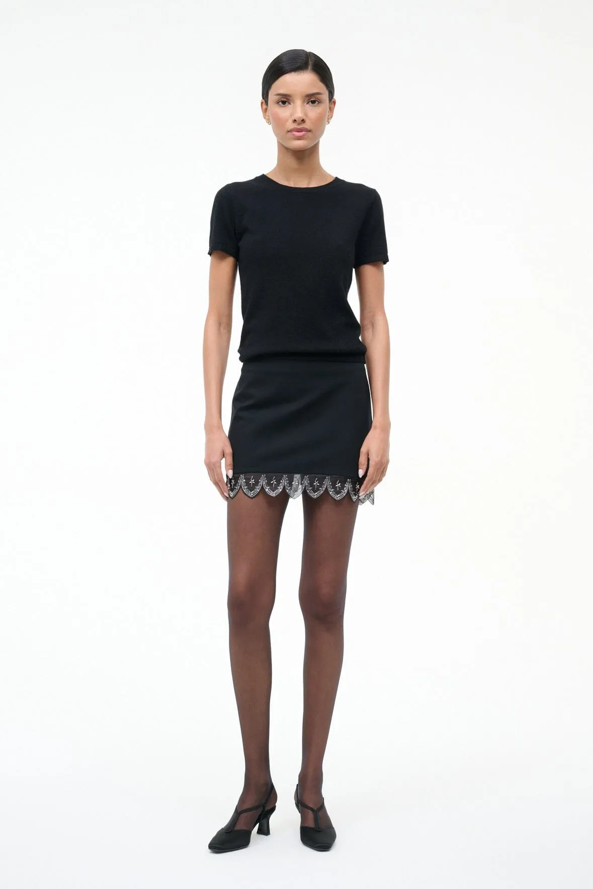 TIARA SKIRT | BLACK sold by STAUD product image thumbnail 5