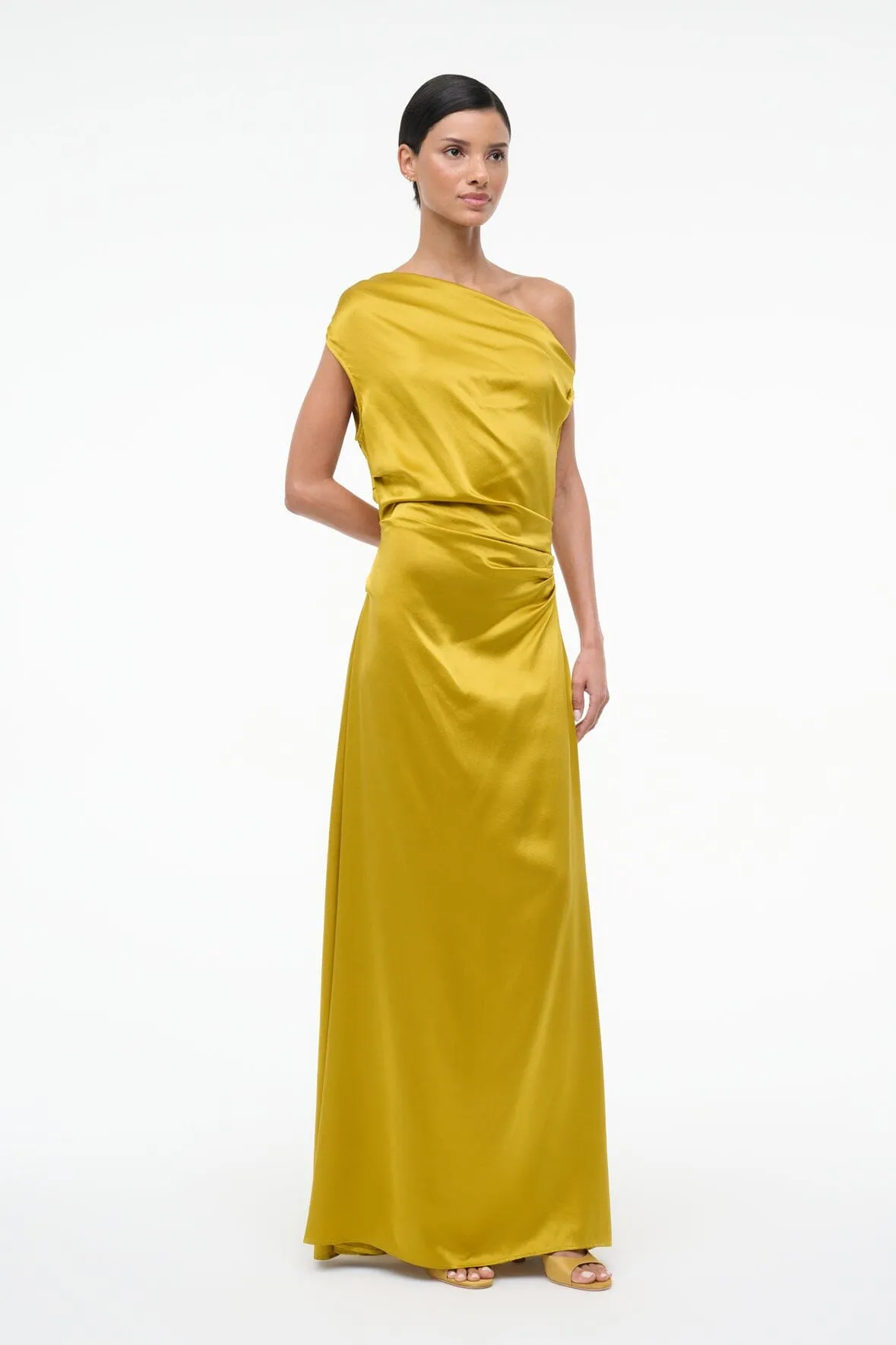 MAXI PHARE SILK DRESS | TURMERIC sold by STAUD product image thumbnail 2