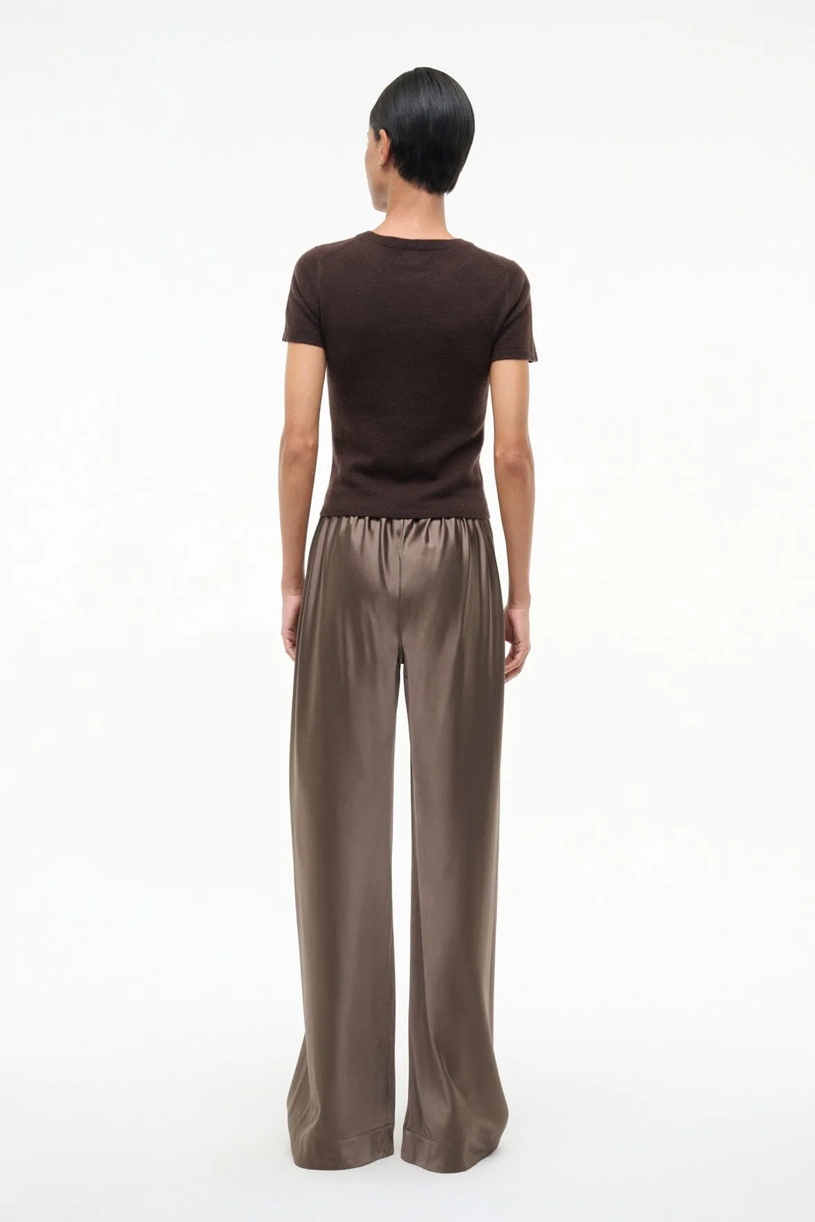 STROLL SILK PANT | TRUFFLE sold by STAUD product image thumbnail 3