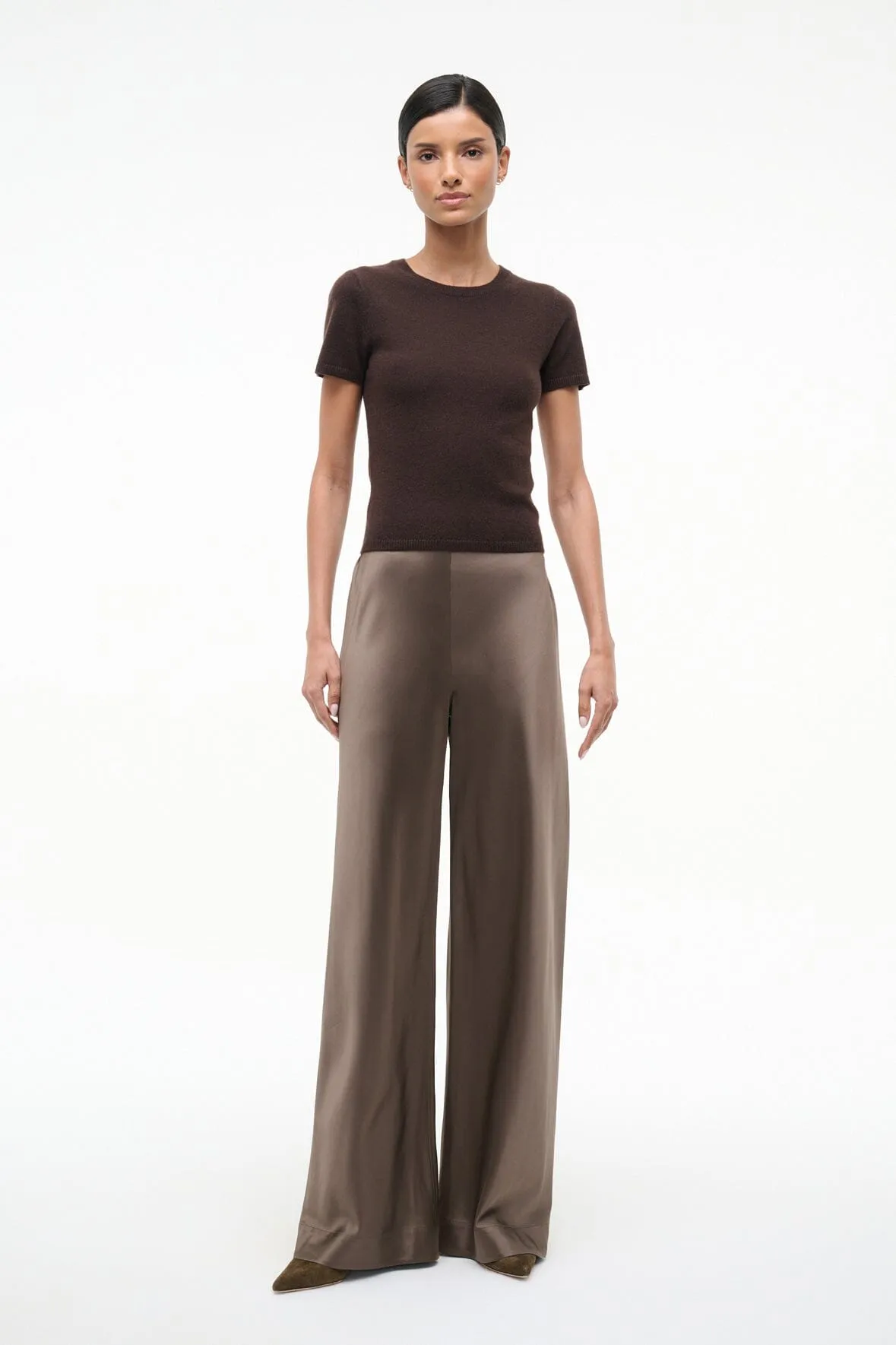 STROLL SILK PANT | TRUFFLE sold by STAUD product image thumbnail 5