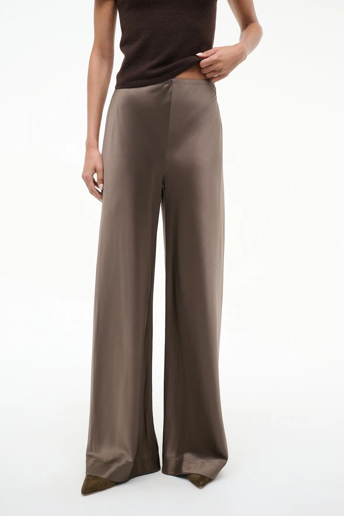 STROLL SILK PANT | TRUFFLE sold by STAUD product image thumbnail 2