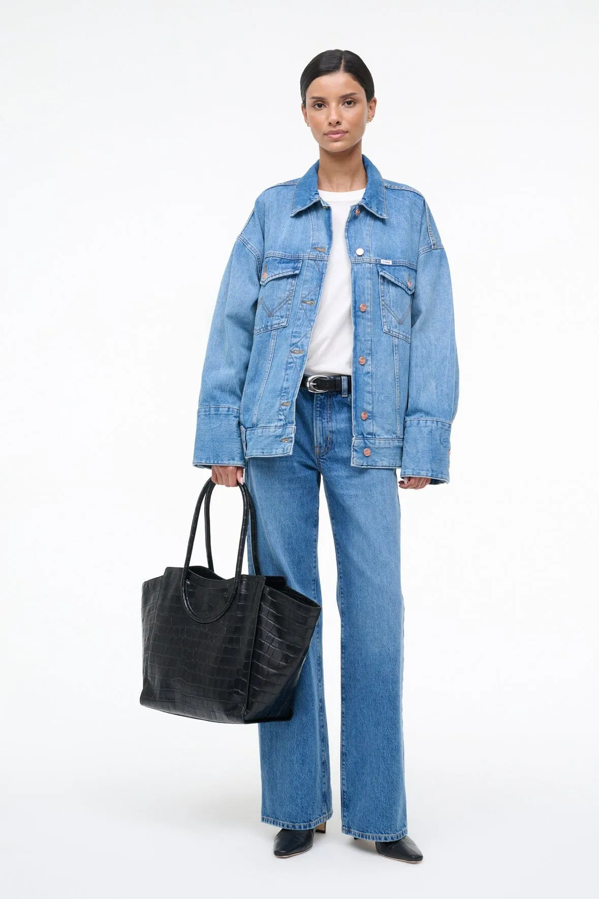 CUSTOM STAUD x C.BONZ THE BIGGEST JEAN JACKET | MID BLUE sold by STAUD product image thumbnail 3