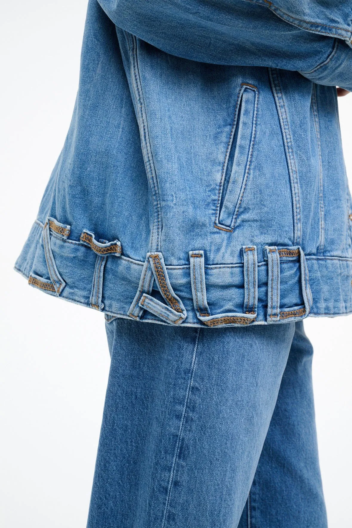 CUSTOM STAUD x C.BONZ THE BIGGEST JEAN JACKET | MID BLUE sold by STAUD product image thumbnail 4