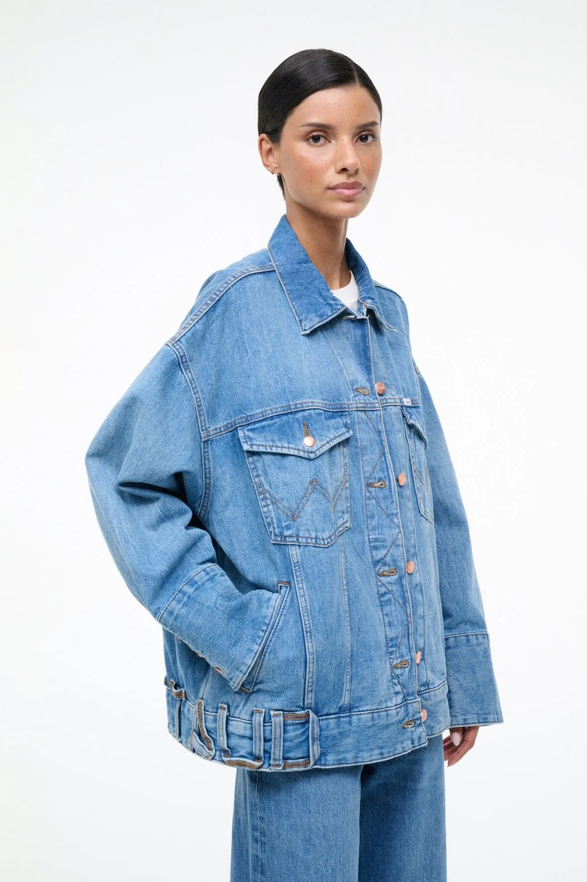 CUSTOM STAUD x C.BONZ THE BIGGEST JEAN JACKET | MID BLUE sold by STAUD product image thumbnail 2