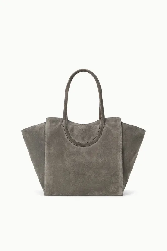 MAUDE TOTE BAG | STORM SUEDE sold by STAUD