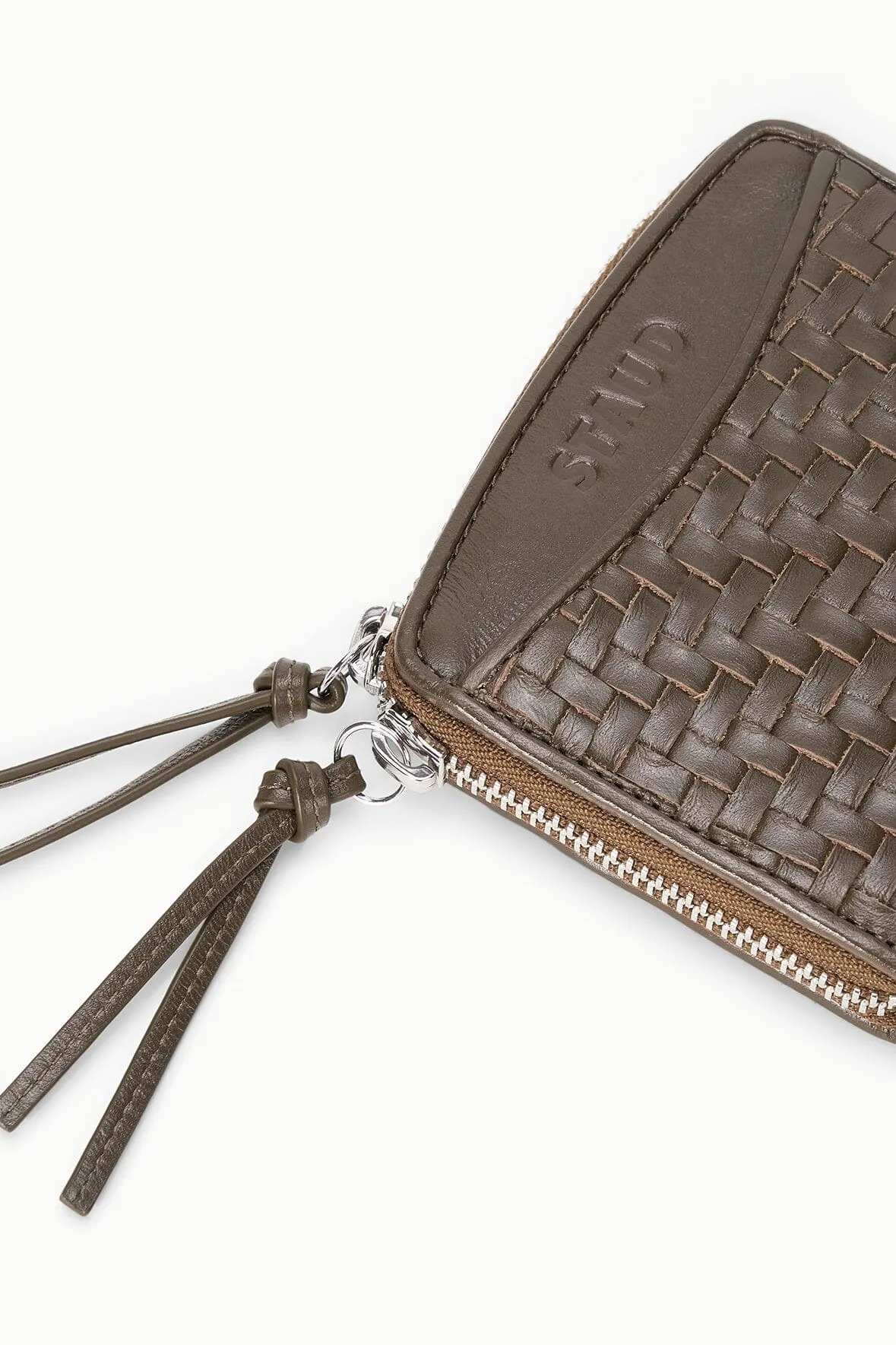 MAE HAND-WOVEN WALLET | TRUFFLE sold by STAUD product image thumbnail 3