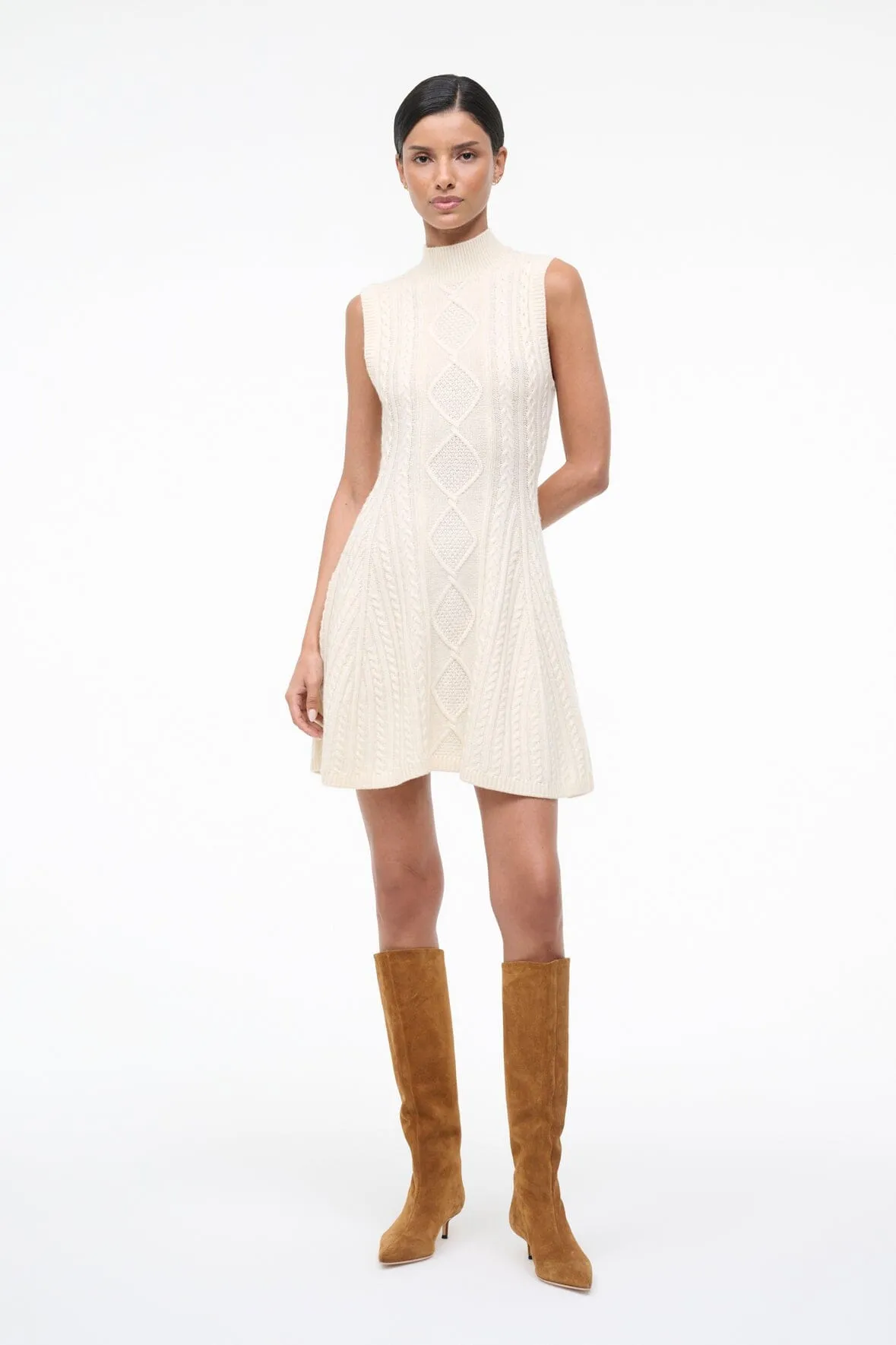 CHARADE SWEATER DRESS | IVORY sold by STAUD product image thumbnail 2