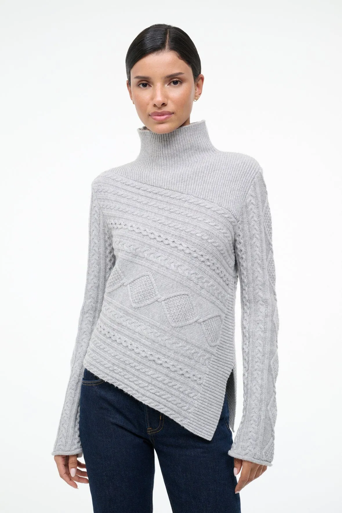 SIDNEY SWEATER | HEATHER GREY sold by STAUD product image thumbnail 2
