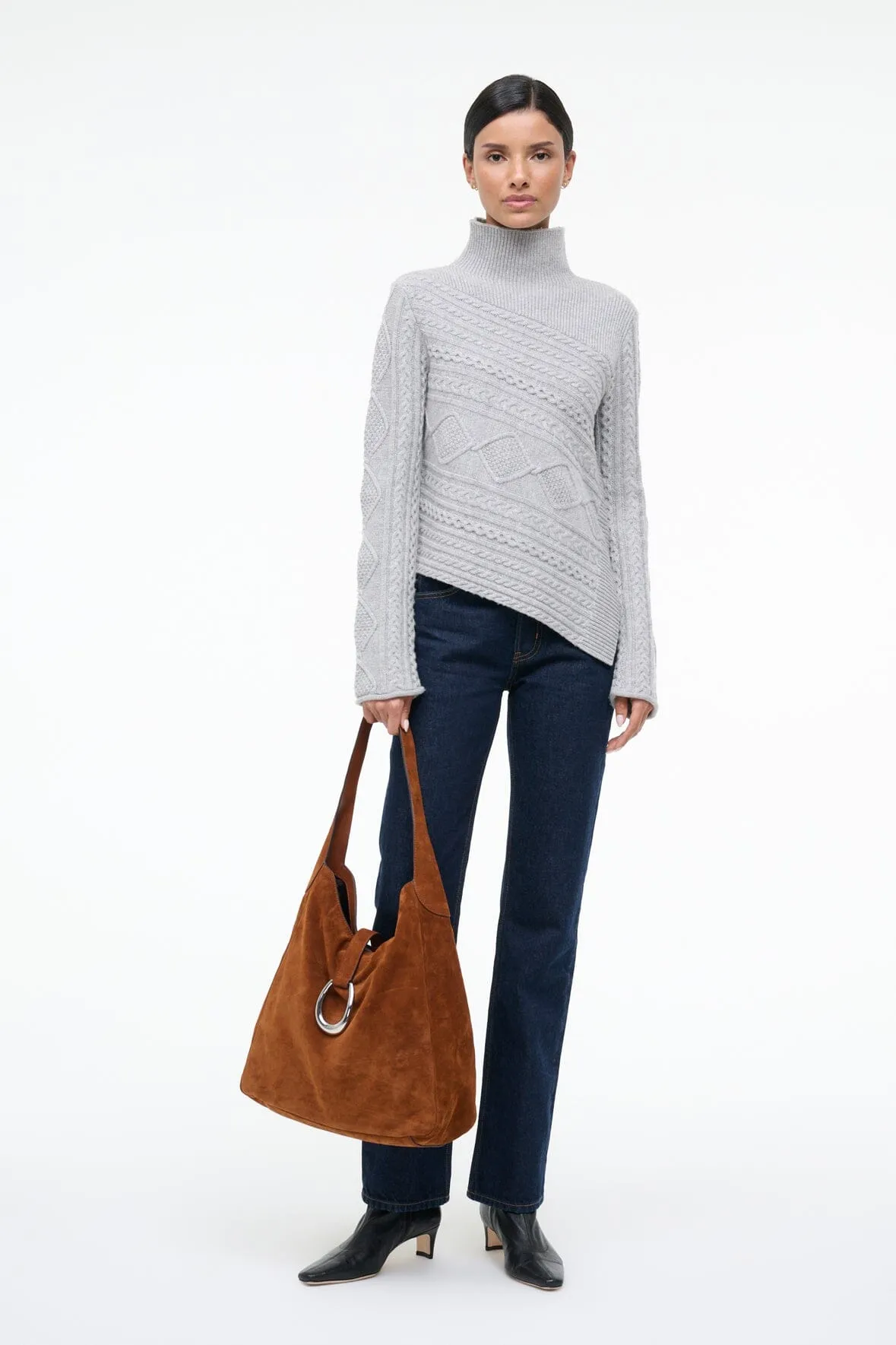 SIDNEY SWEATER | HEATHER GREY sold by STAUD