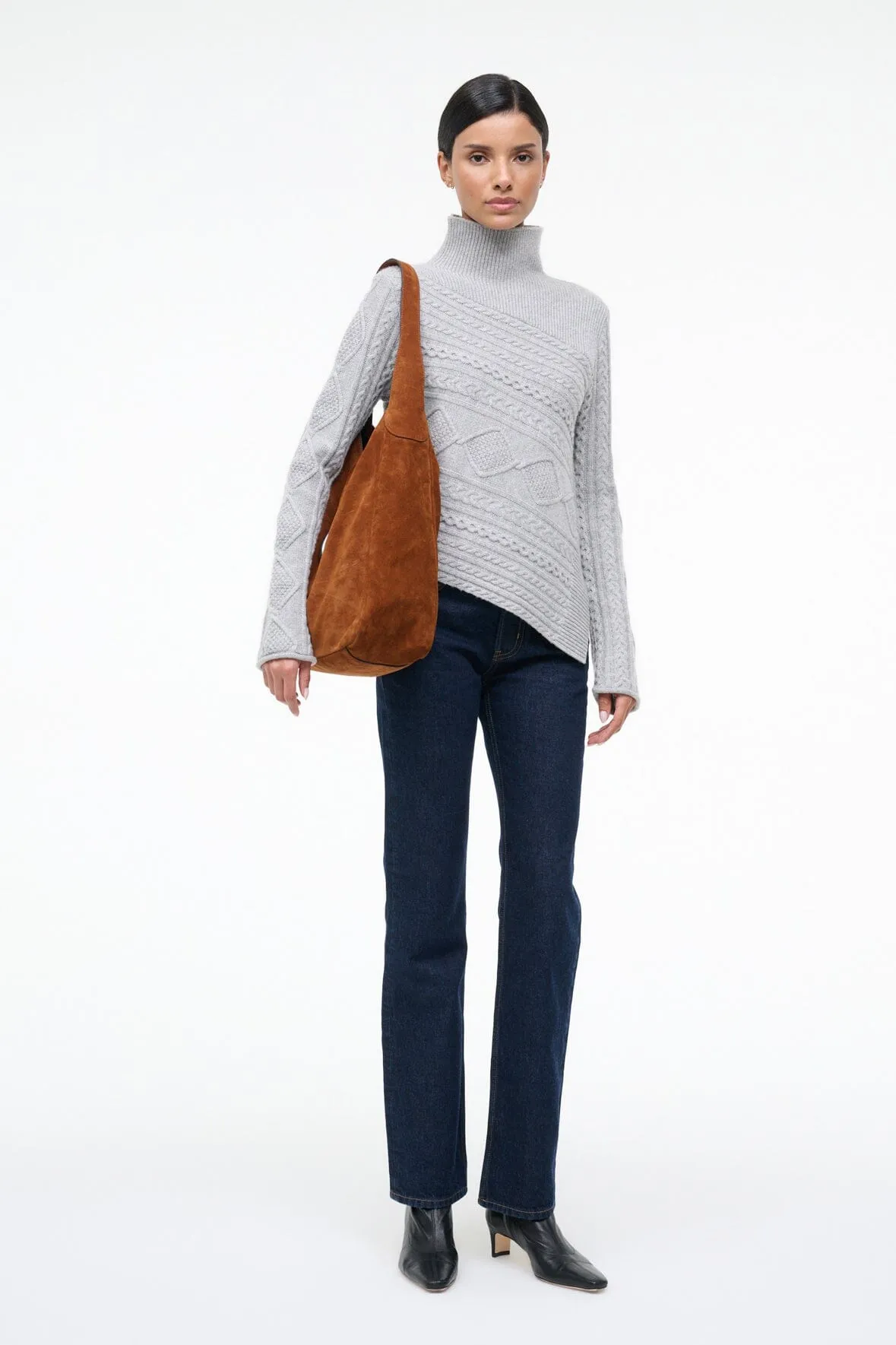 SIDNEY SWEATER | HEATHER GREY sold by STAUD product image thumbnail 4
