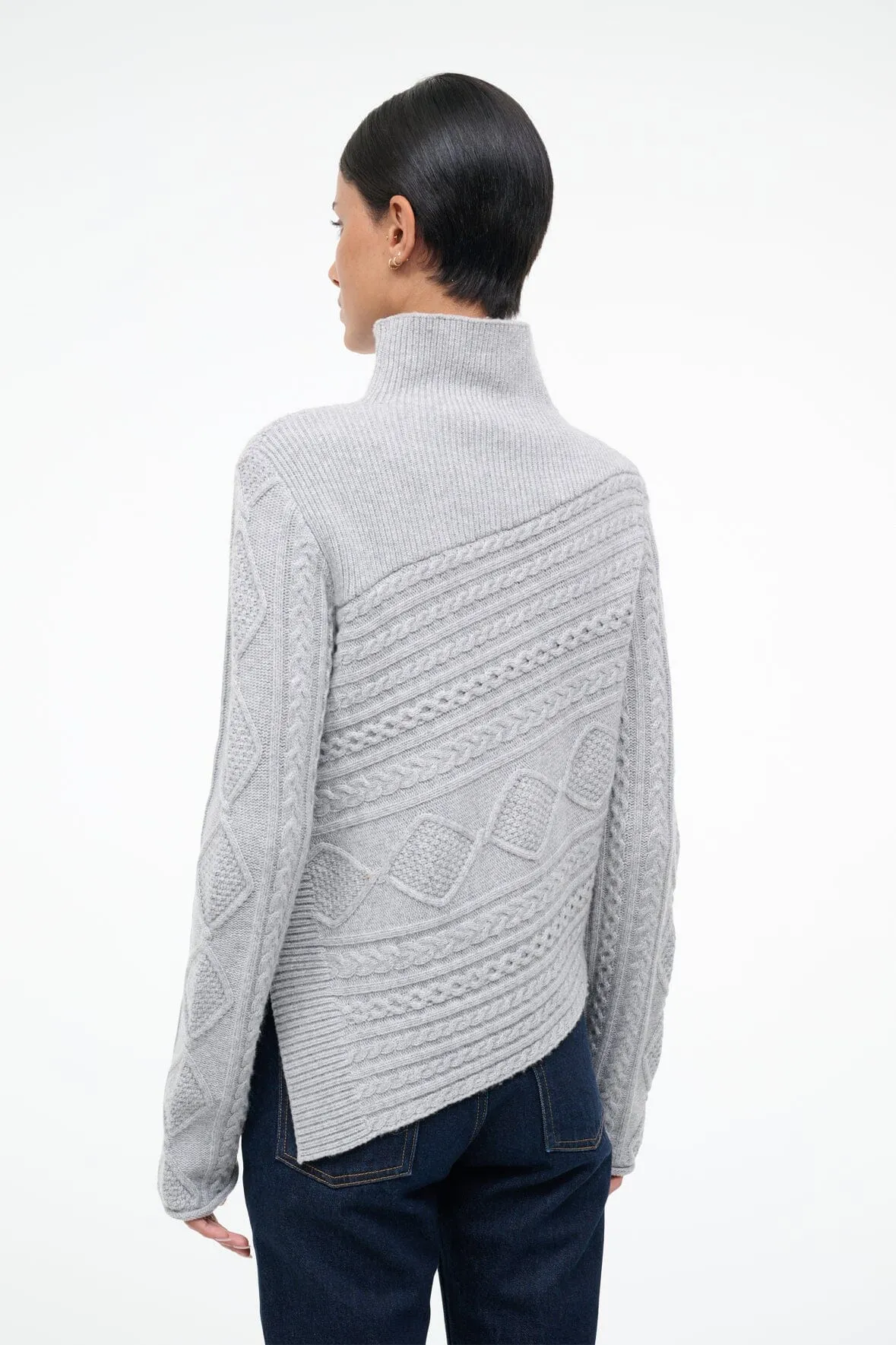 SIDNEY SWEATER | HEATHER GREY sold by STAUD product image thumbnail 3