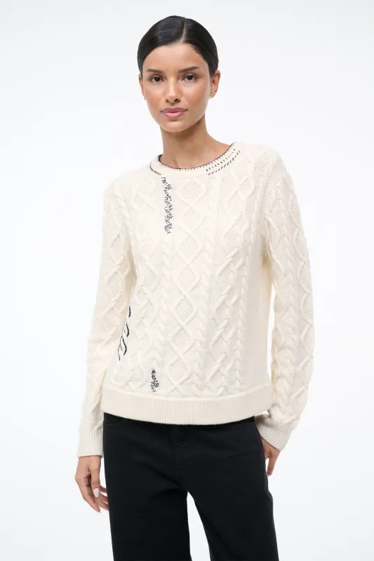 MORRIS SWEATER | IVORY sold by STAUD