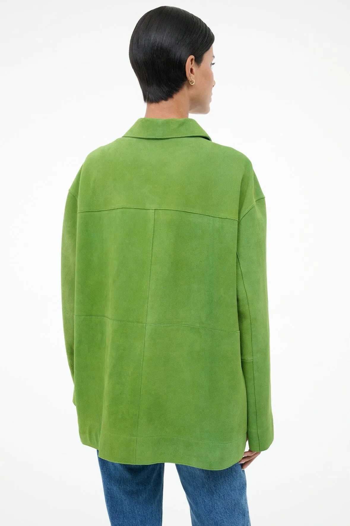 ROXANNE SUEDE JACKET | LEAF SUEDE sold by STAUD product image thumbnail 4