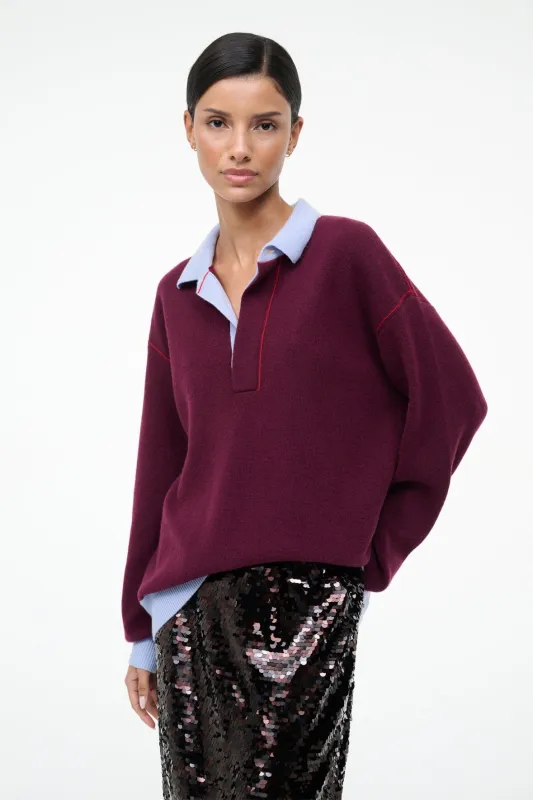 MICHAEL CASHMERE SWEATER | CRIMSON sold by STAUD