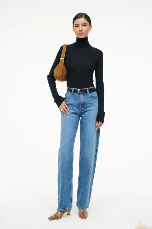 TONI SUPERFINE CASHMERE SWEATER | BLACK sold by STAUD