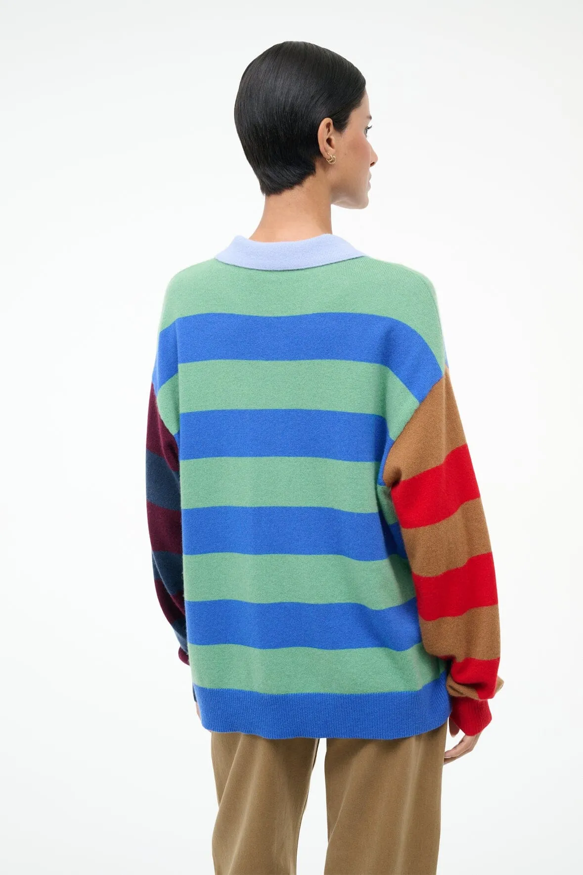 MICHAEL CASHMERE SWEATER | MULTI STRIPE sold by STAUD product image thumbnail 3