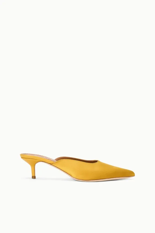 SEBASTIAN KITTEN HEEL MULE | GOLDENROD sold by STAUD