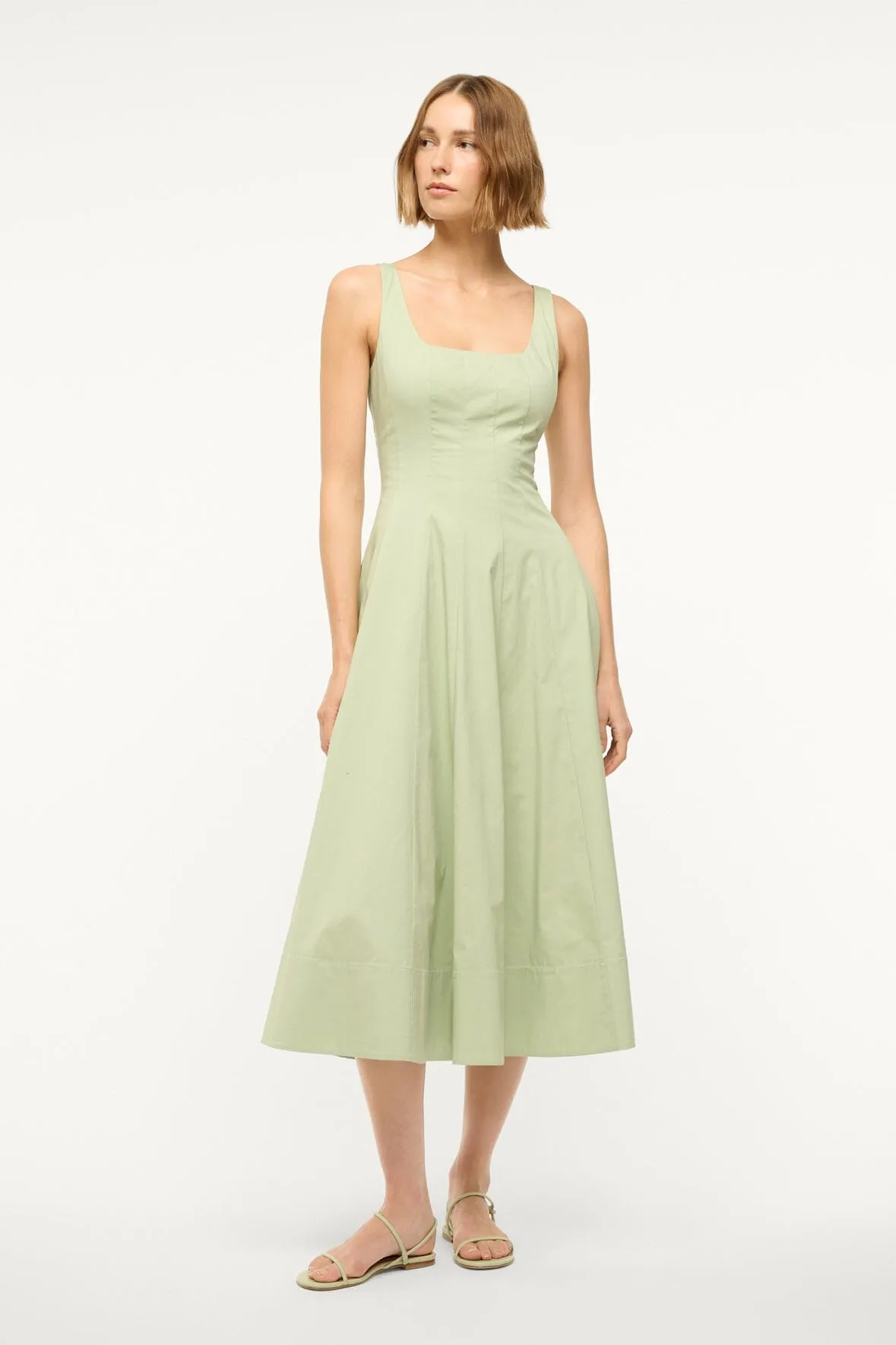 WELLS DRESS | PALE JADE sold by STAUD