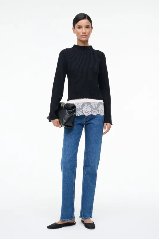 WILLOW SWEATER | BLACK sold by STAUD