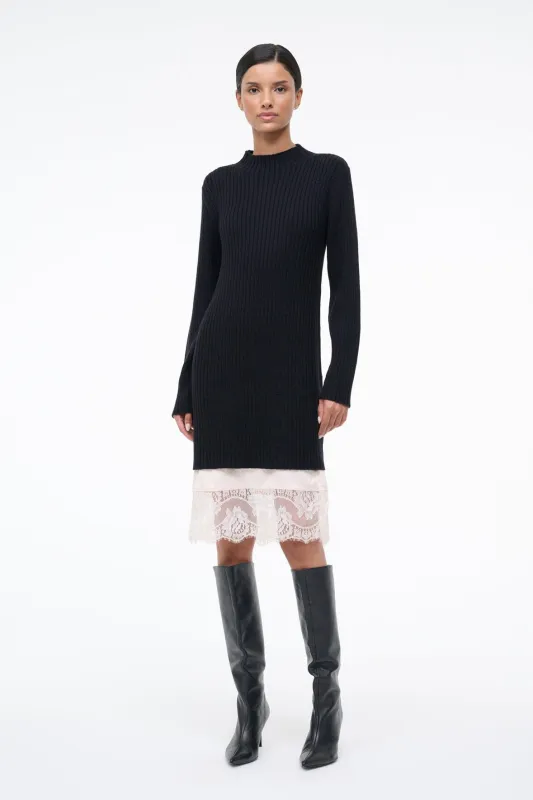 WILLOW SWEATER DRESS | BLACK sold by STAUD