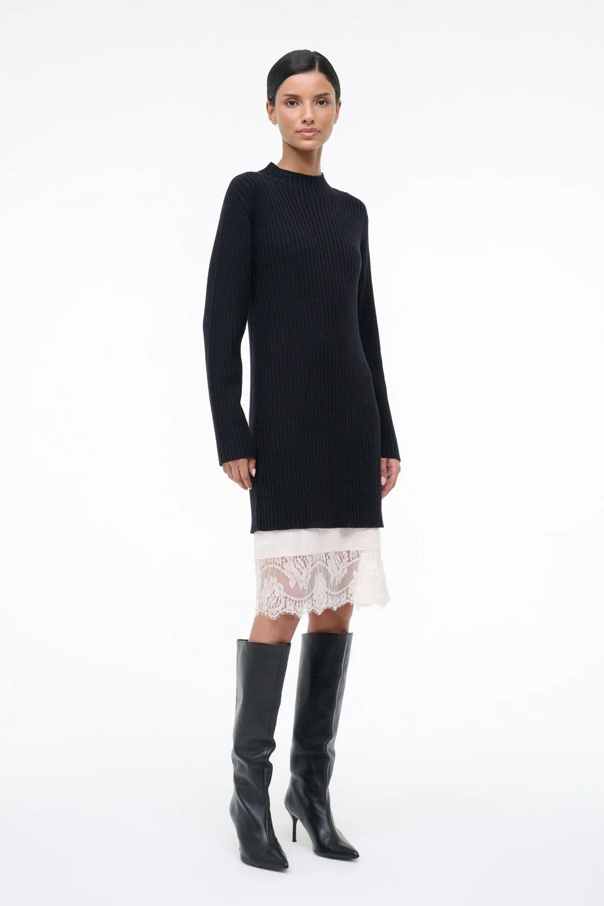 WILLOW SWEATER DRESS | BLACK sold by STAUD product image thumbnail 2