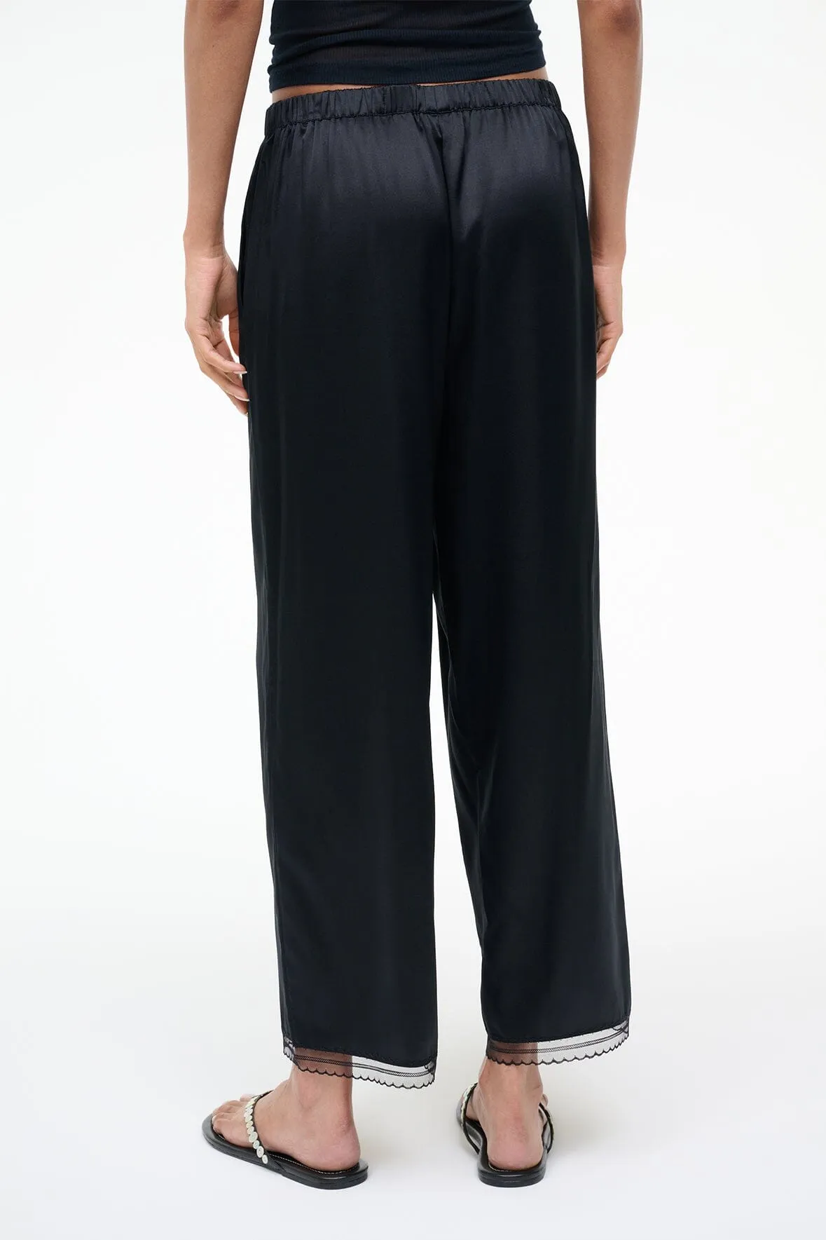 KIRBY SILK CROPPED PANT | BLACK sold by STAUD product image thumbnail 4
