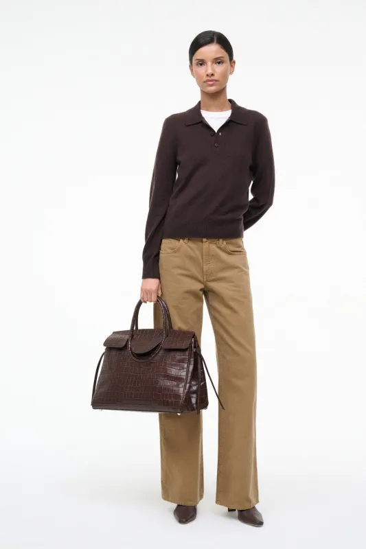 GEMMA CASHMERE SWEATER | DARK CHOCOLATE made by STAUD