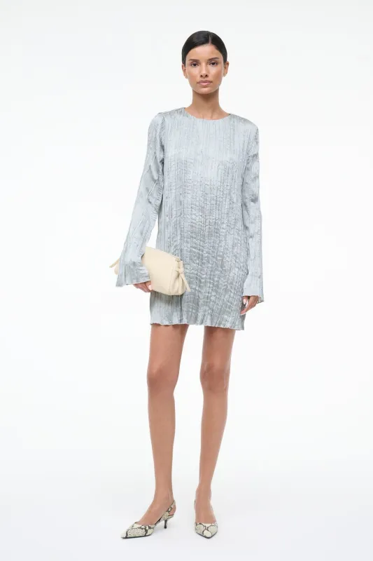 KONA DRESS | SILVER SAGE PLISSE sold by STAUD