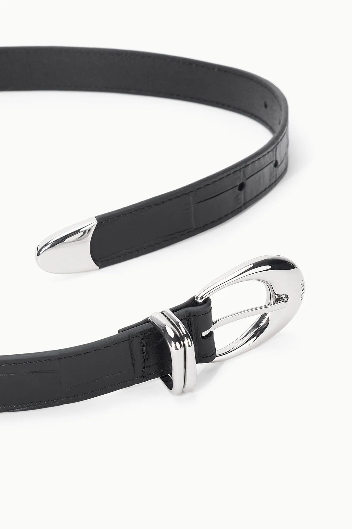 MOON BUCKLE BELT | BLACK CROCO sold by STAUD product image thumbnail 2