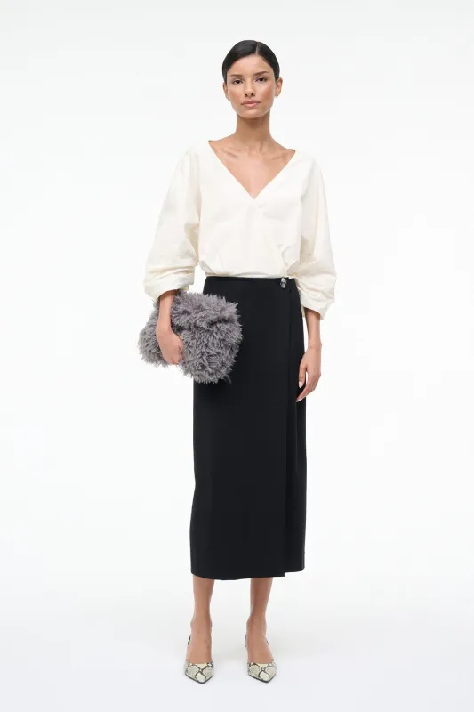 ORION DRESS | IVORY BLACK sold by STAUD