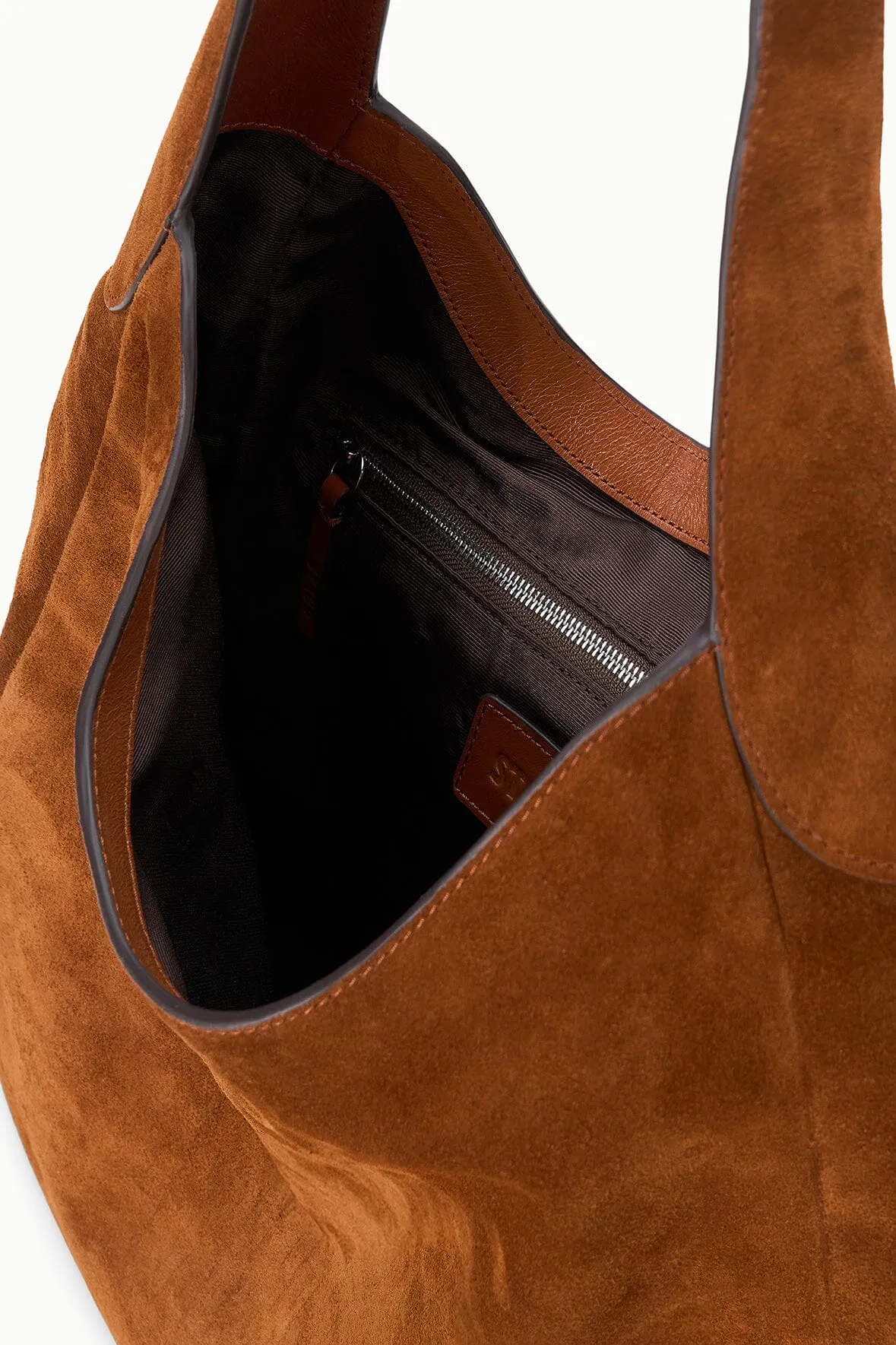 MAYA HOBO BAG | TABAC SUEDE sold by STAUD product image thumbnail 4