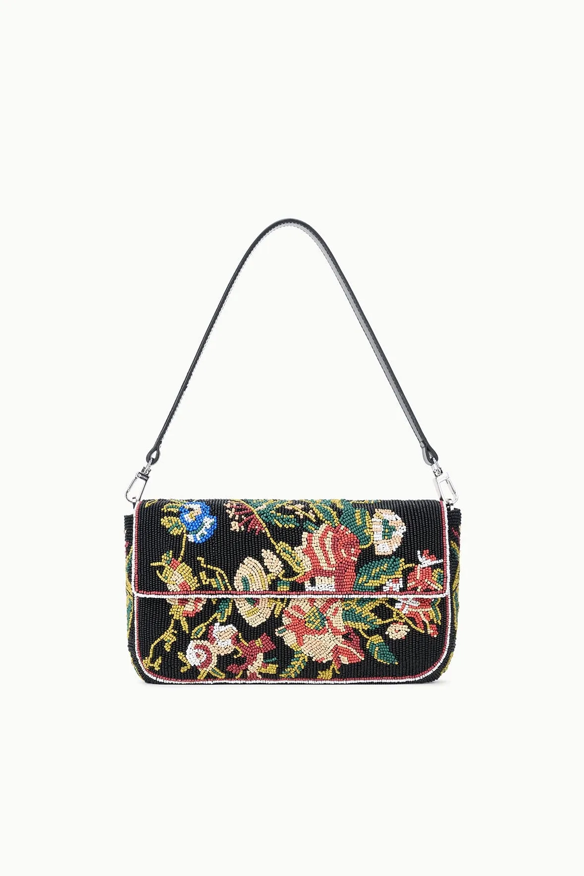 TIMMY CONVERTIBLE SHOULDER BAG | BLACK FLORAL sold by STAUD