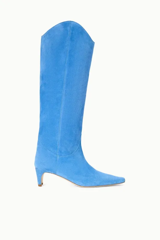 WESTERN WALLY BOOT | STAUD BLUE SUEDE sold by STAUD