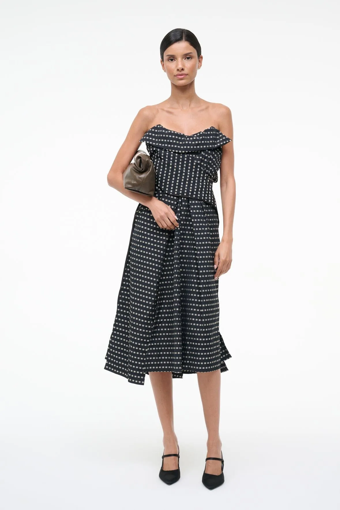 ALESSIA DRESS | BLACK GEO sold by STAUD product image thumbnail 4