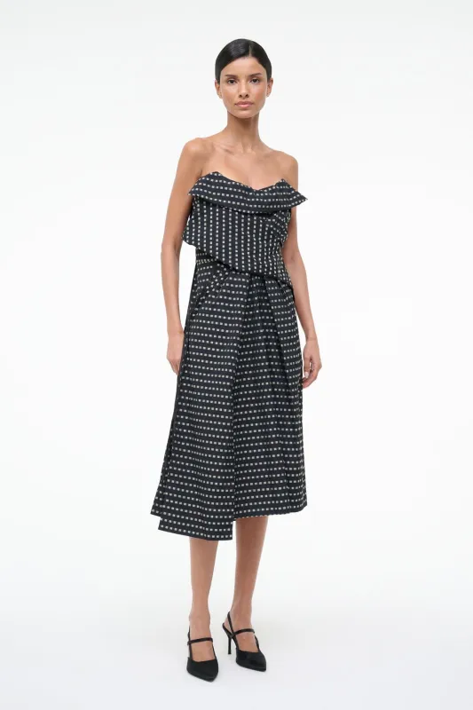 ALESSIA DRESS | BLACK GEO sold by STAUD