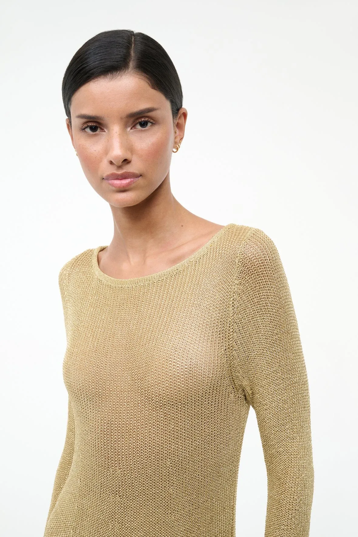 NIKITTA MINI DRESS | GOLD sold by STAUD product image thumbnail 5