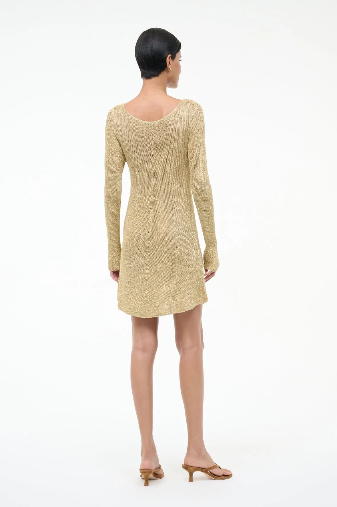 NIKITTA MINI DRESS | GOLD sold by STAUD product image thumbnail 4
