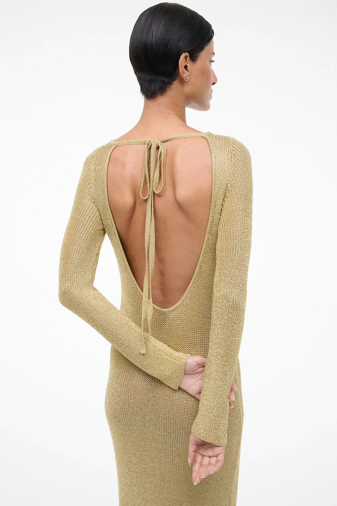 NIKITTA DRESS | GOLD sold by STAUD product image thumbnail 4
