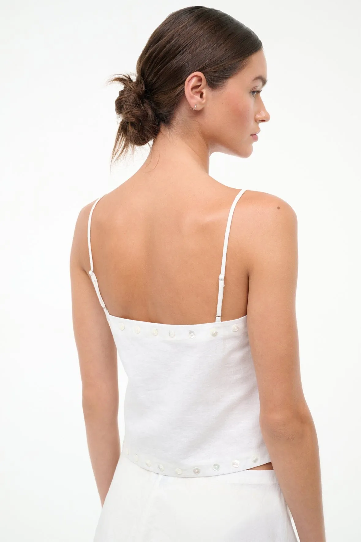 KIRRA LINEN TANK | IVORY sold by STAUD product image thumbnail 2