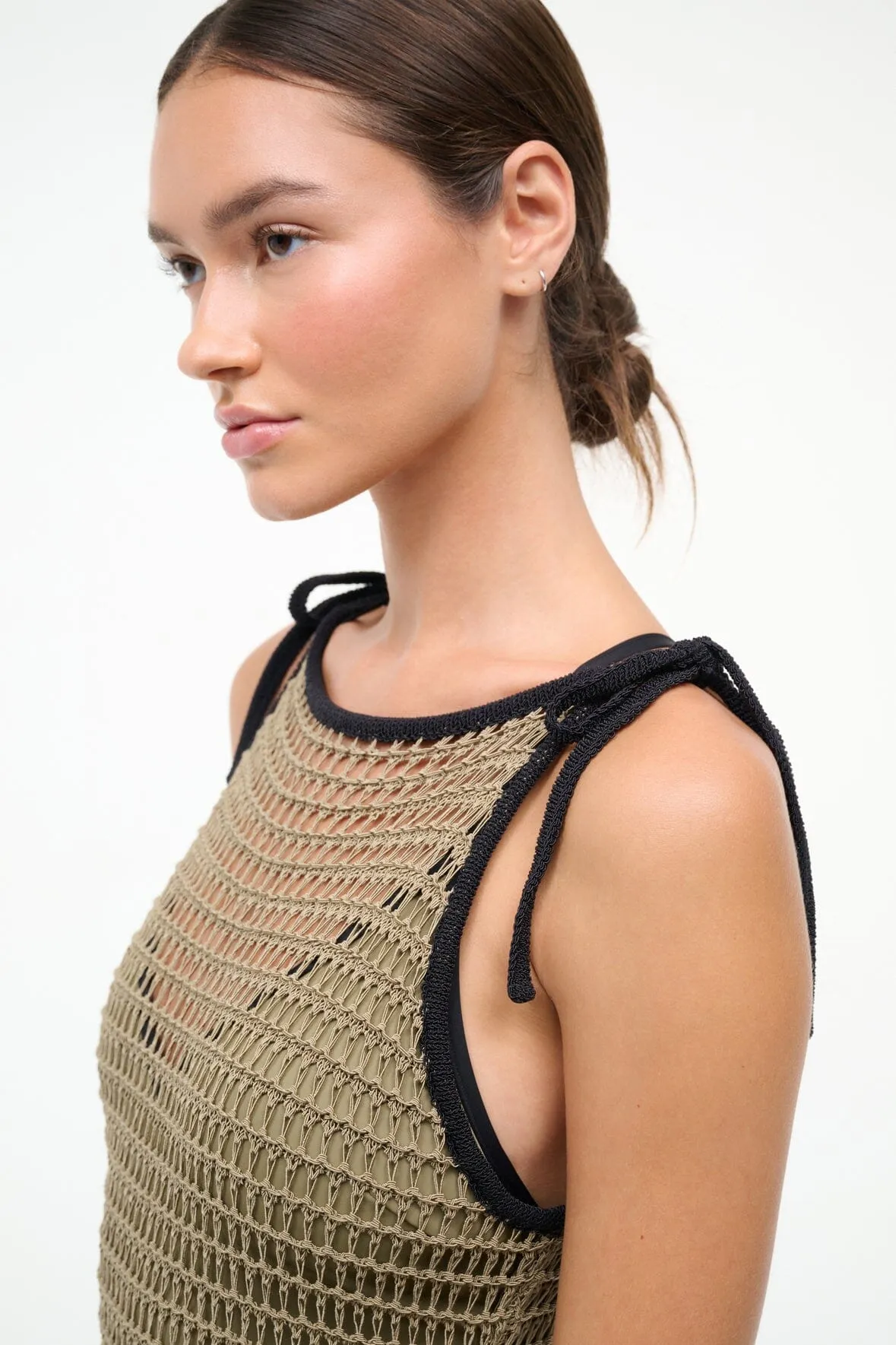 VINTA COVERUP DRESS | THYME BLACK sold by STAUD product image thumbnail 5