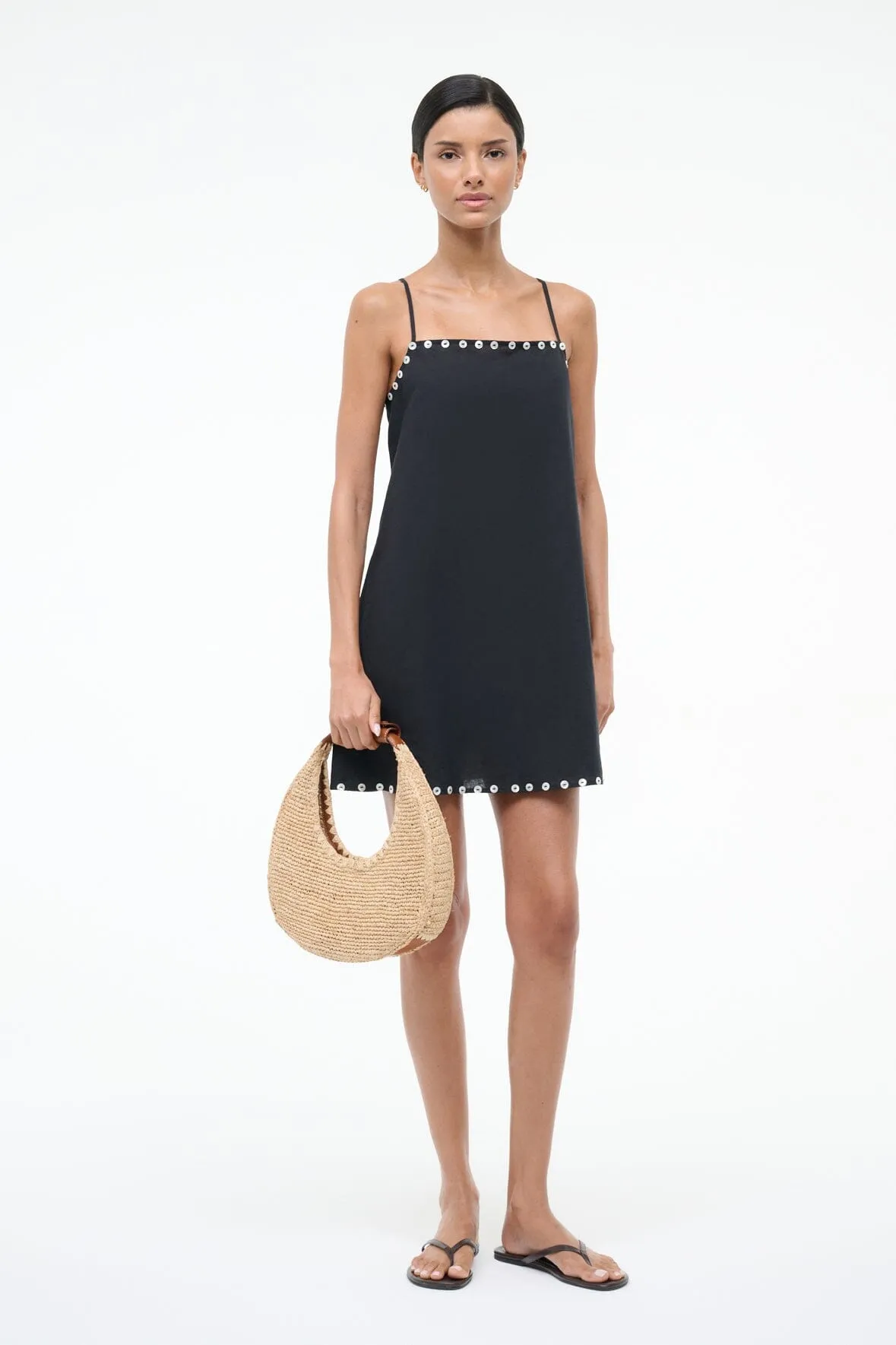 LAURA MINI COVERUP DRESS | BLACK sold by STAUD