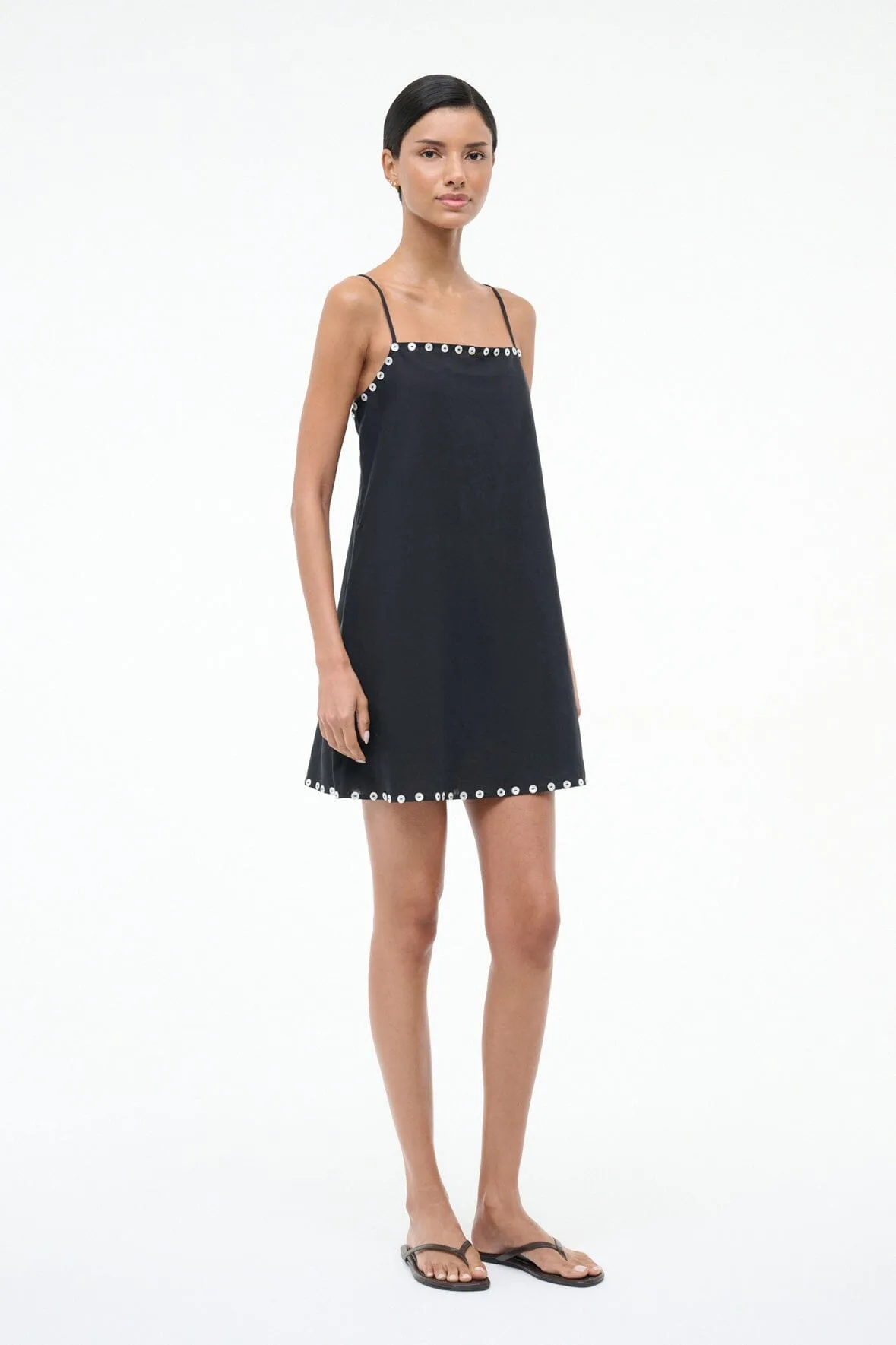 LAURA MINI COVERUP DRESS | BLACK sold by STAUD product image thumbnail 3