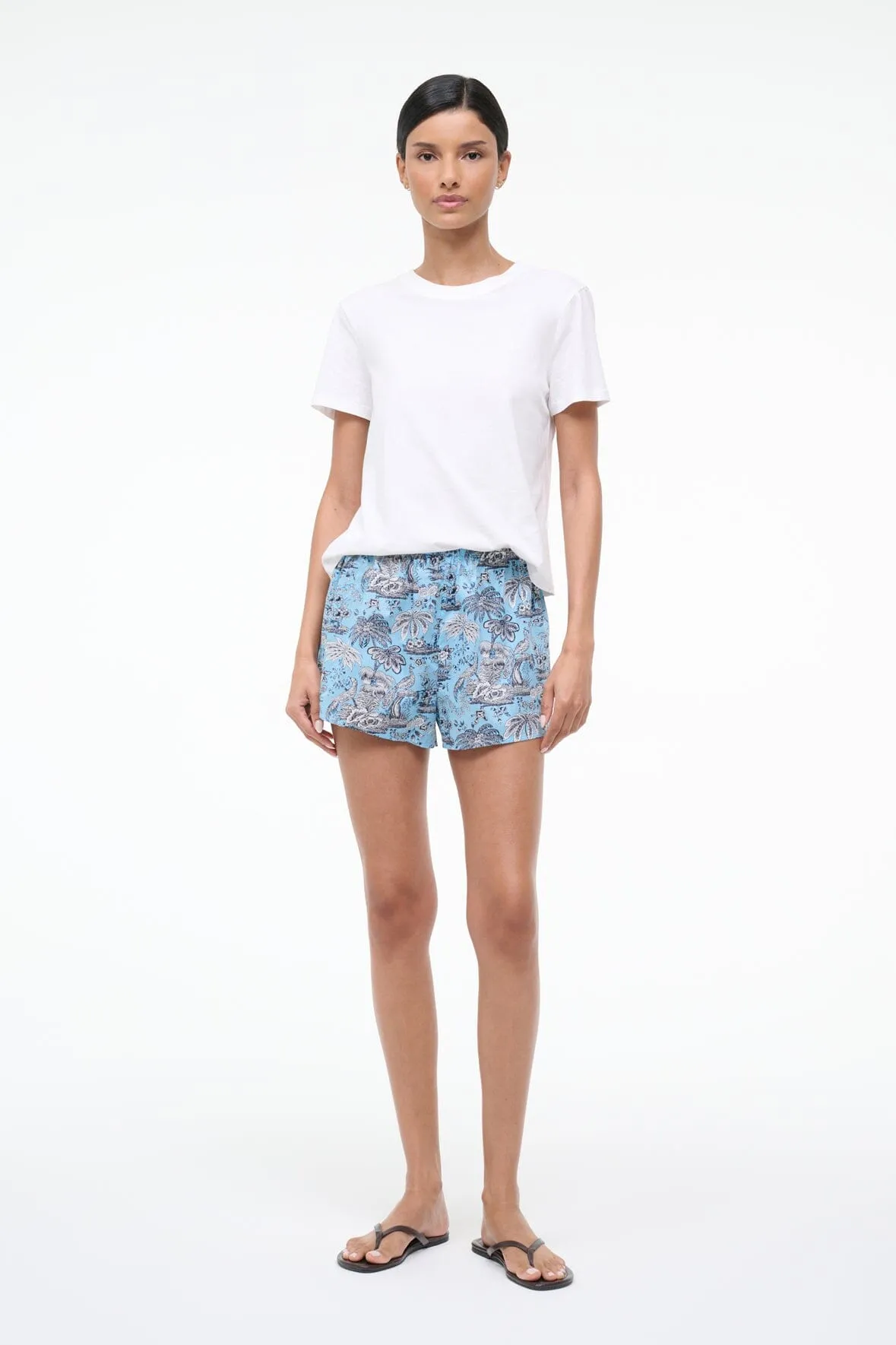 PADDLE COVERUP SHORT | SKY TOILE sold by STAUD