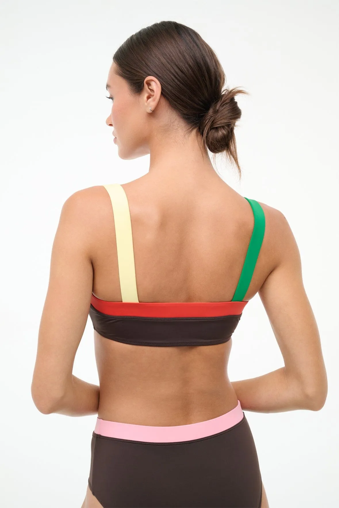 LIV BIKINI TOP | DARK CHOCOLATE MULTI sold by STAUD product image thumbnail 3