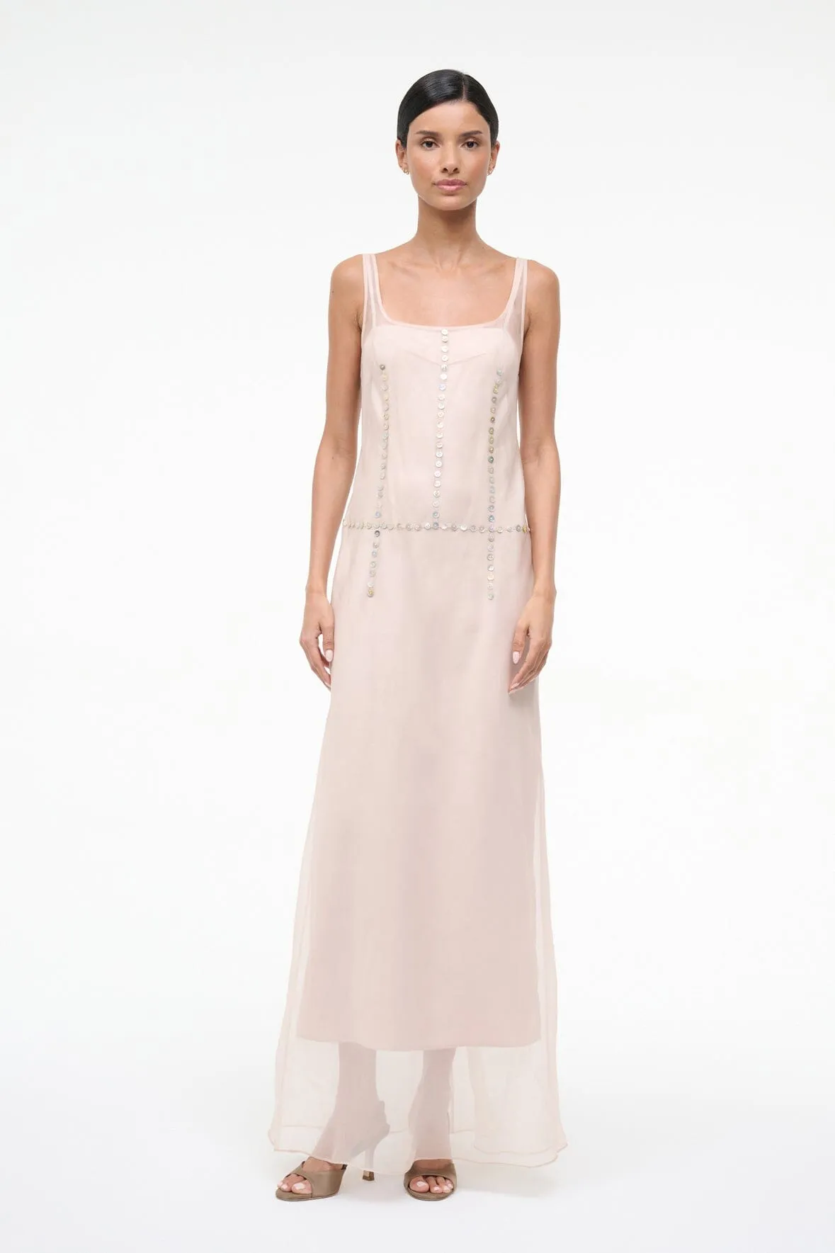 GRETA SILK DRESS | FAWN sold by STAUD